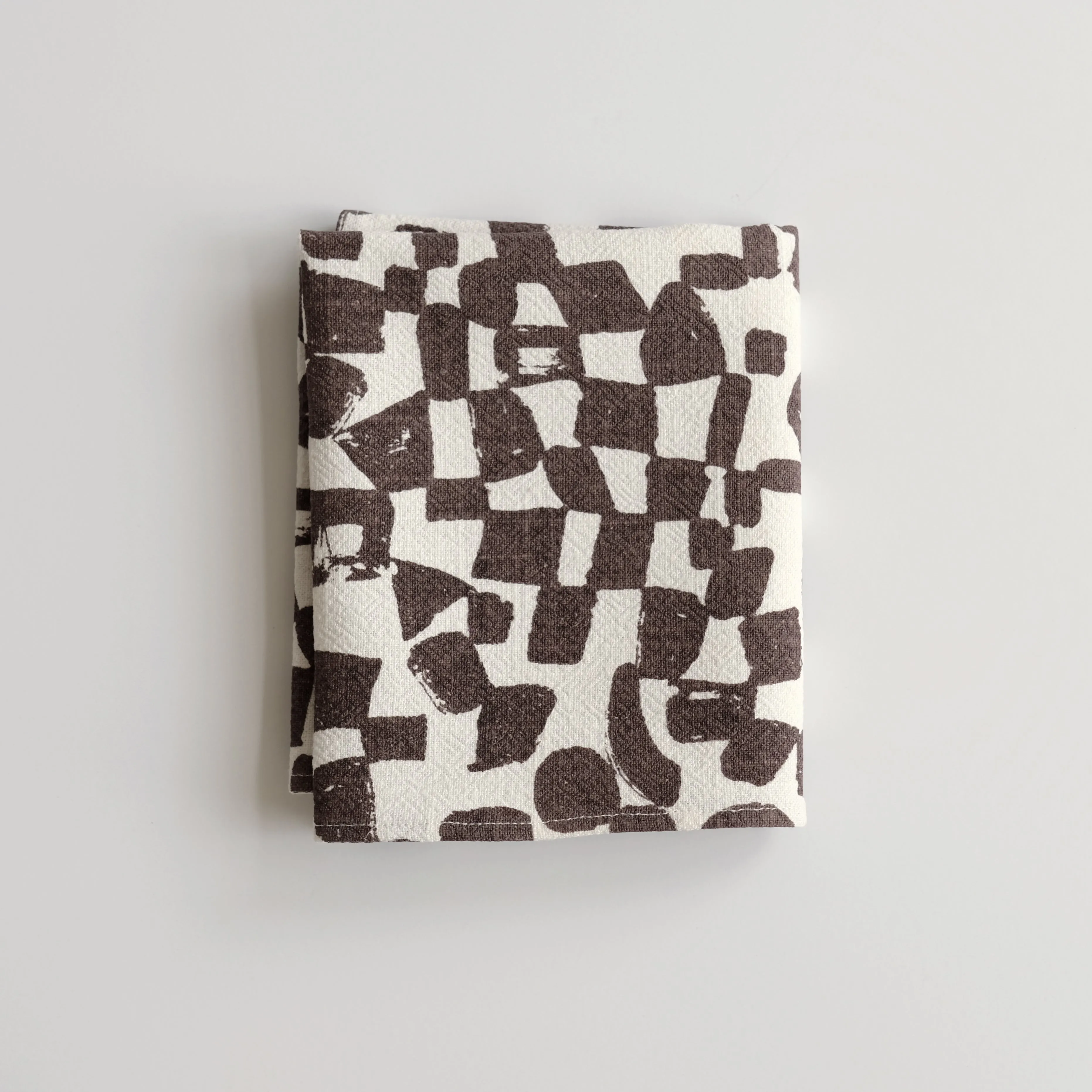 Tea Towel - Checks - Lentil