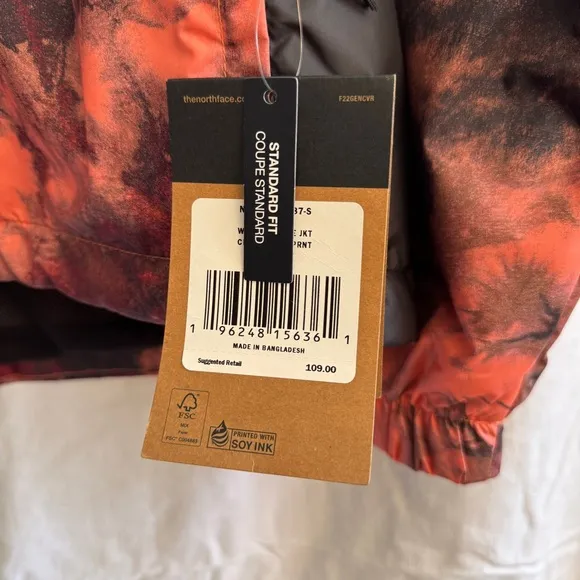 The North Face Orange Windbreaker Jacket