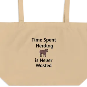 Time Spent Cattle Herding X-Large Tote/ Shopping Bags