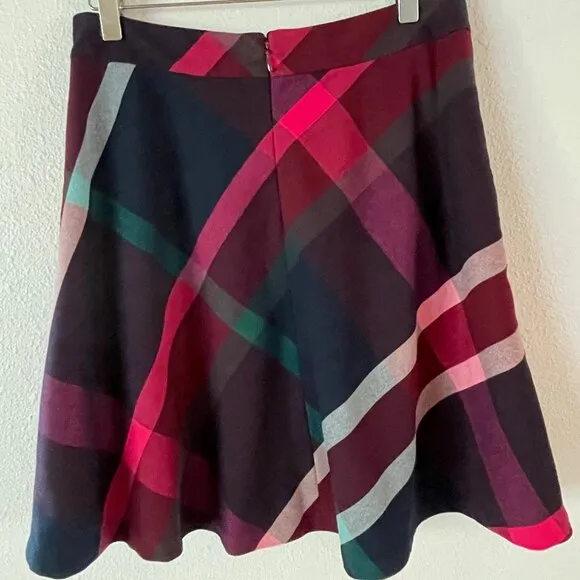 Tommy Hilfiger Plaid A-Line Fit‎ &amp; Flare Mini Skirt Size 2