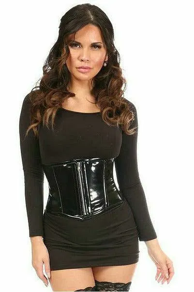 Top Drawer Black Patent Steel Boned Mini Cincher