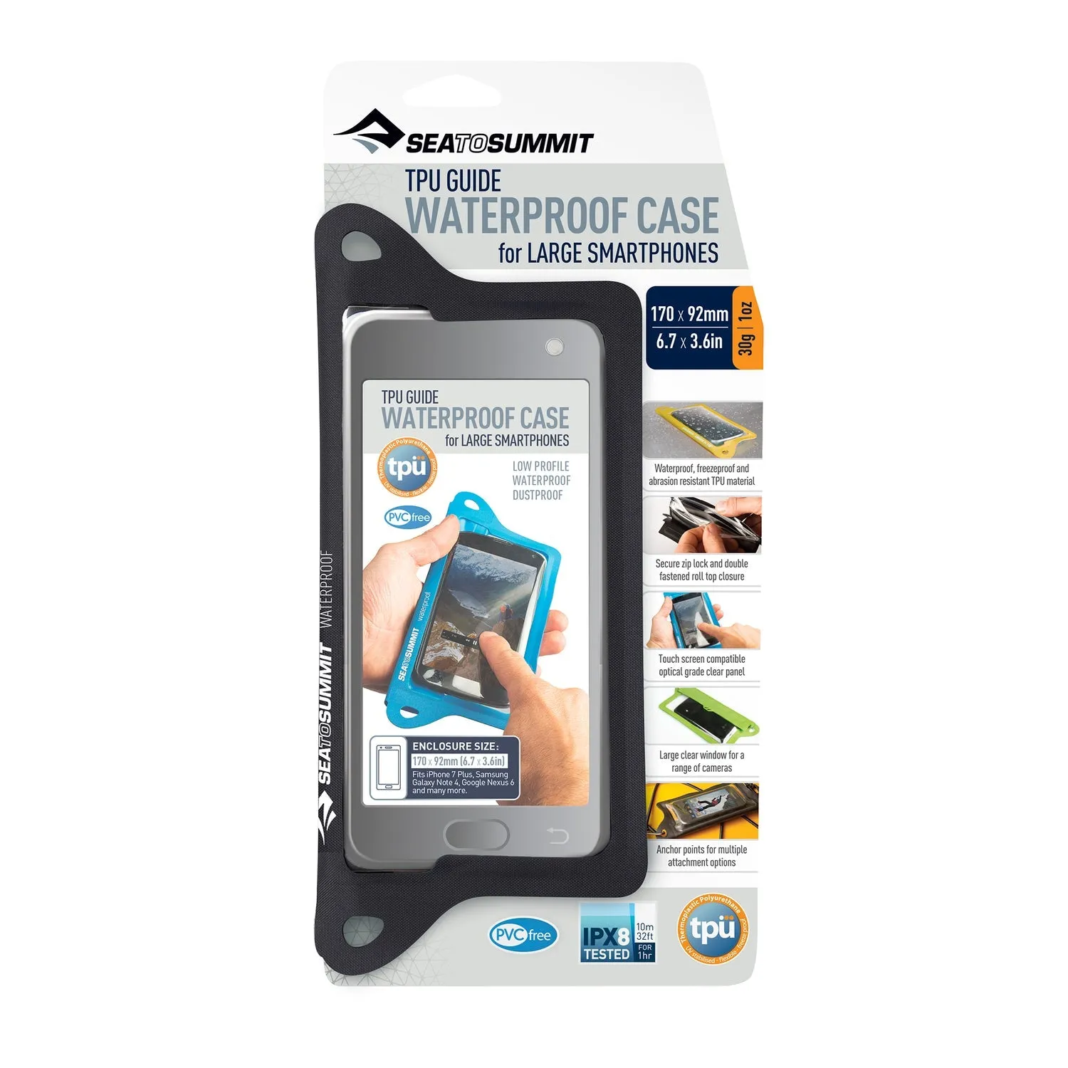 TPU Guide Waterproof Case for Smartphones - Large