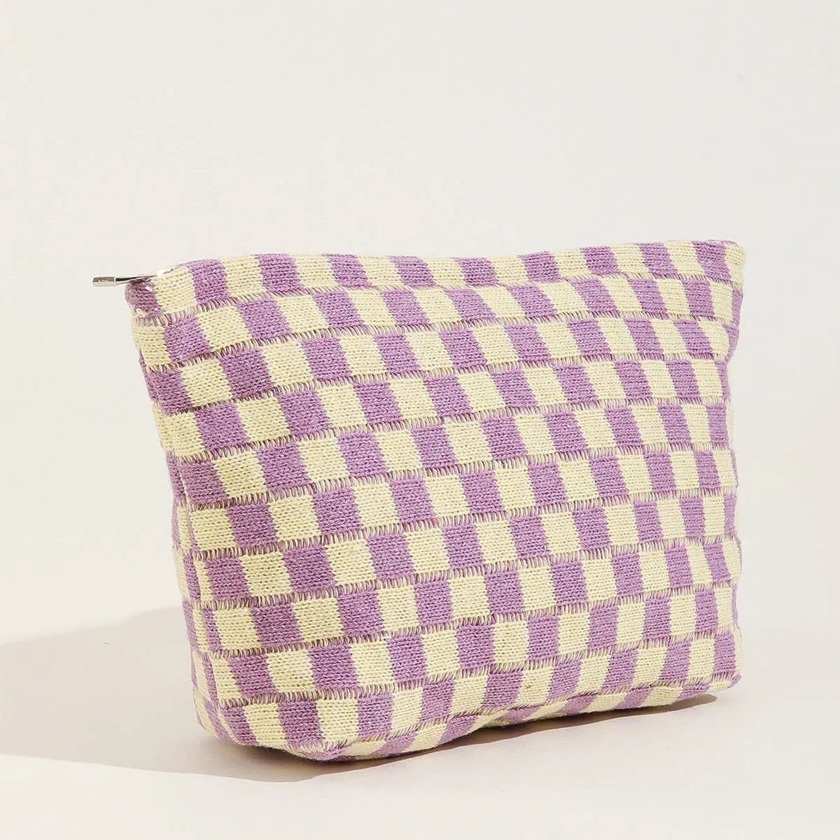 Travel Checker Makeup Cosmetic Pouch Bag