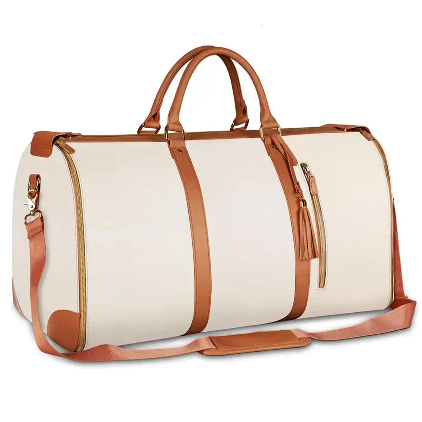 TravelLux Foldable Leather Bag