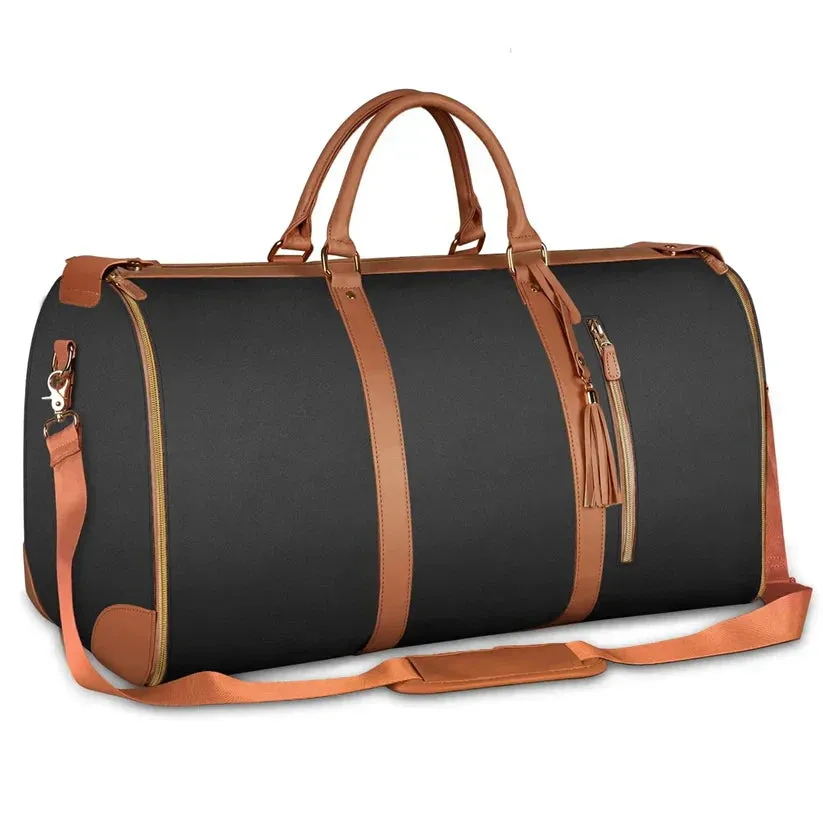 TravelLux Foldable Leather Bag