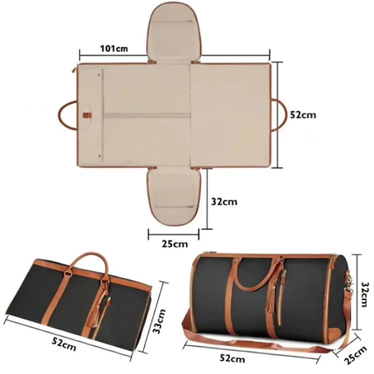 TravelLux Foldable Leather Bag