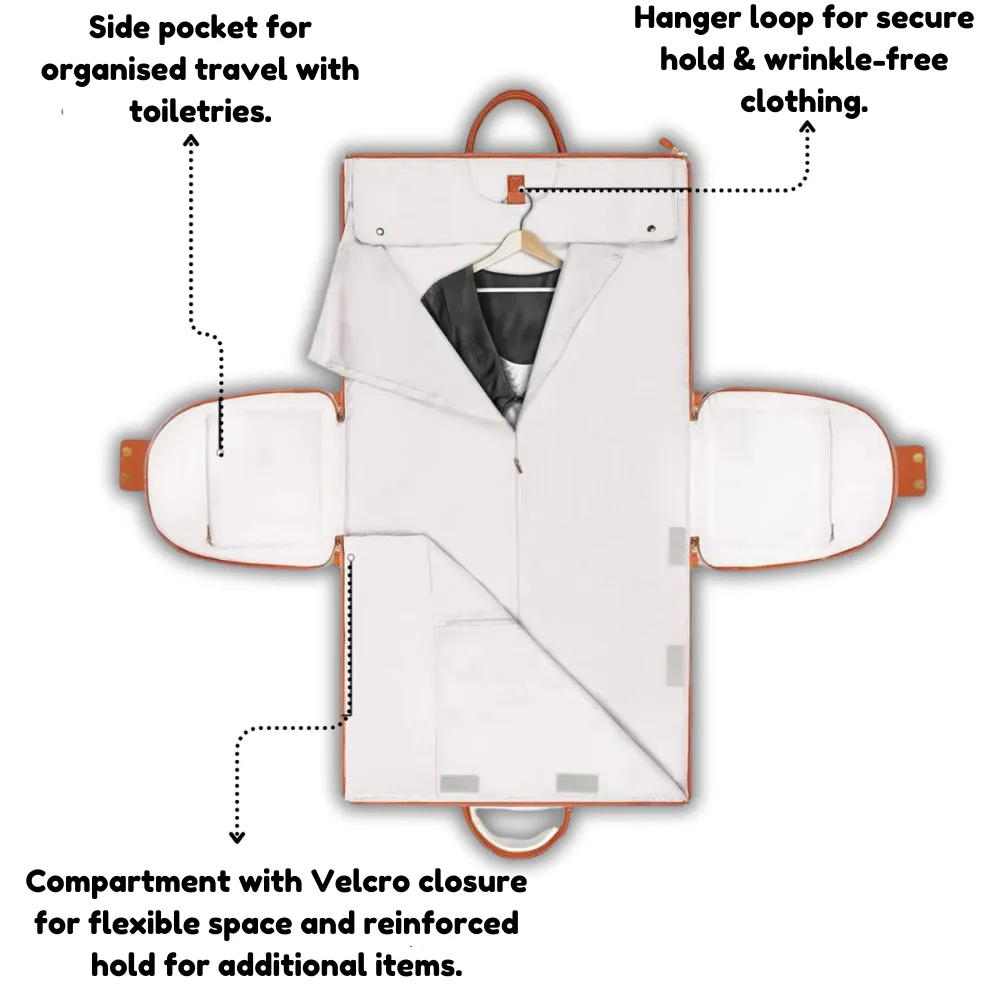 TravelLux Foldable Leather Bag