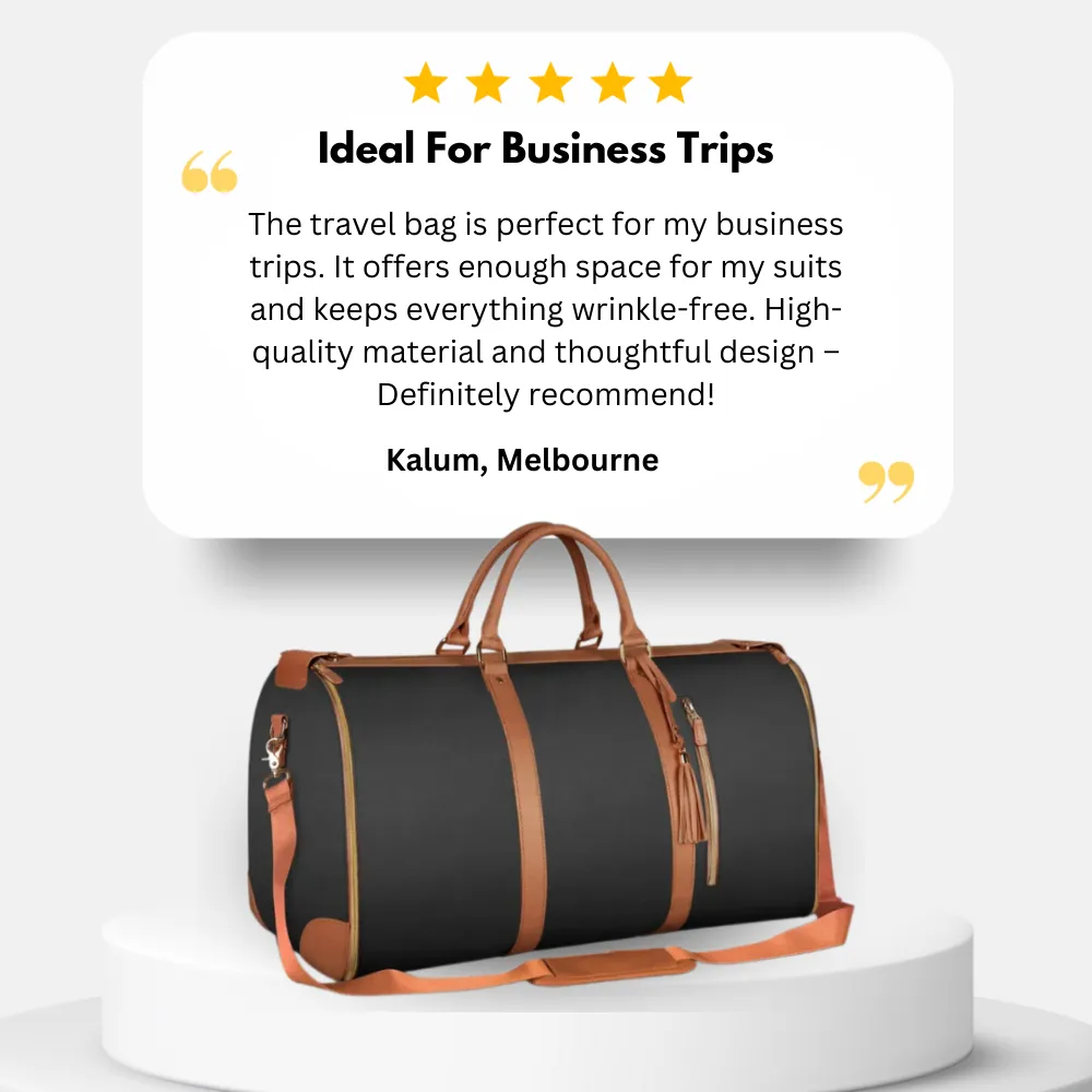TravelLux Foldable Leather Bag