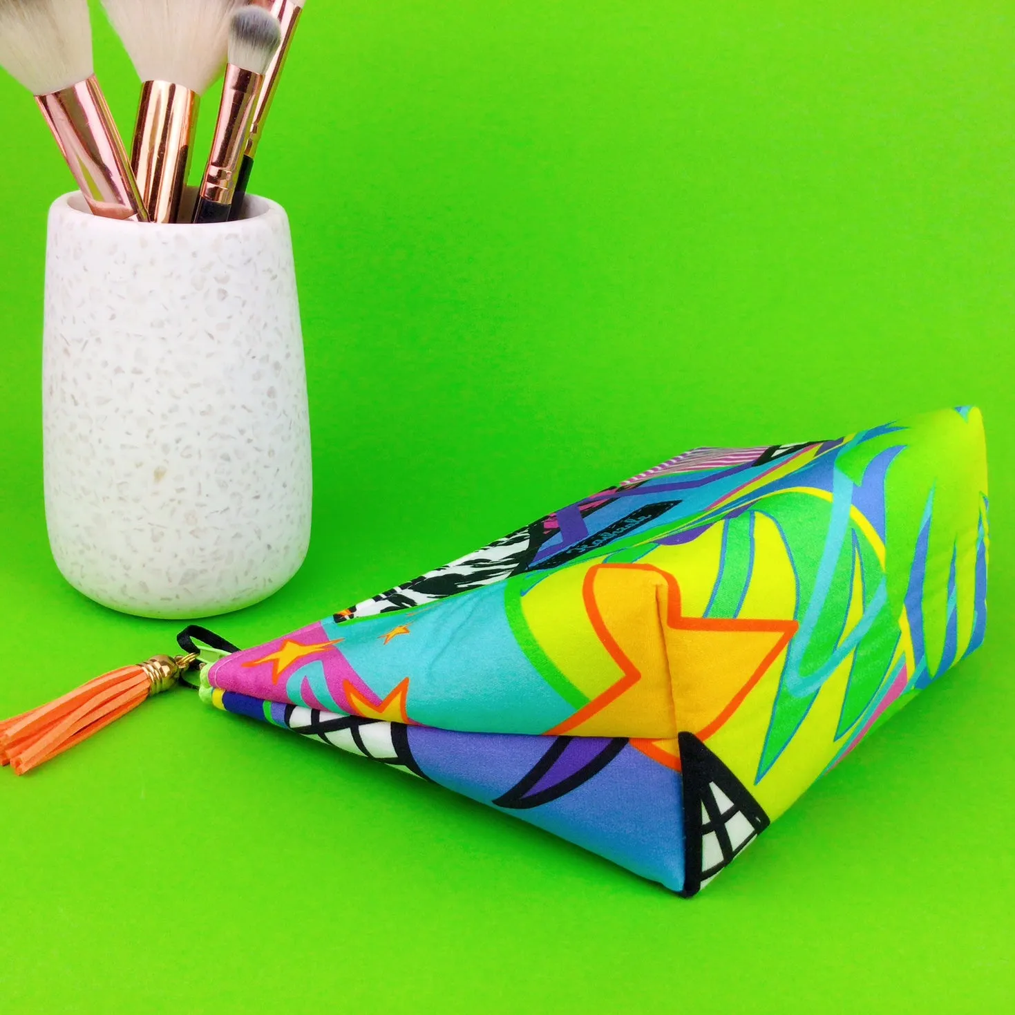 Tropical 80’s Party Medium Cosmetic Bag.