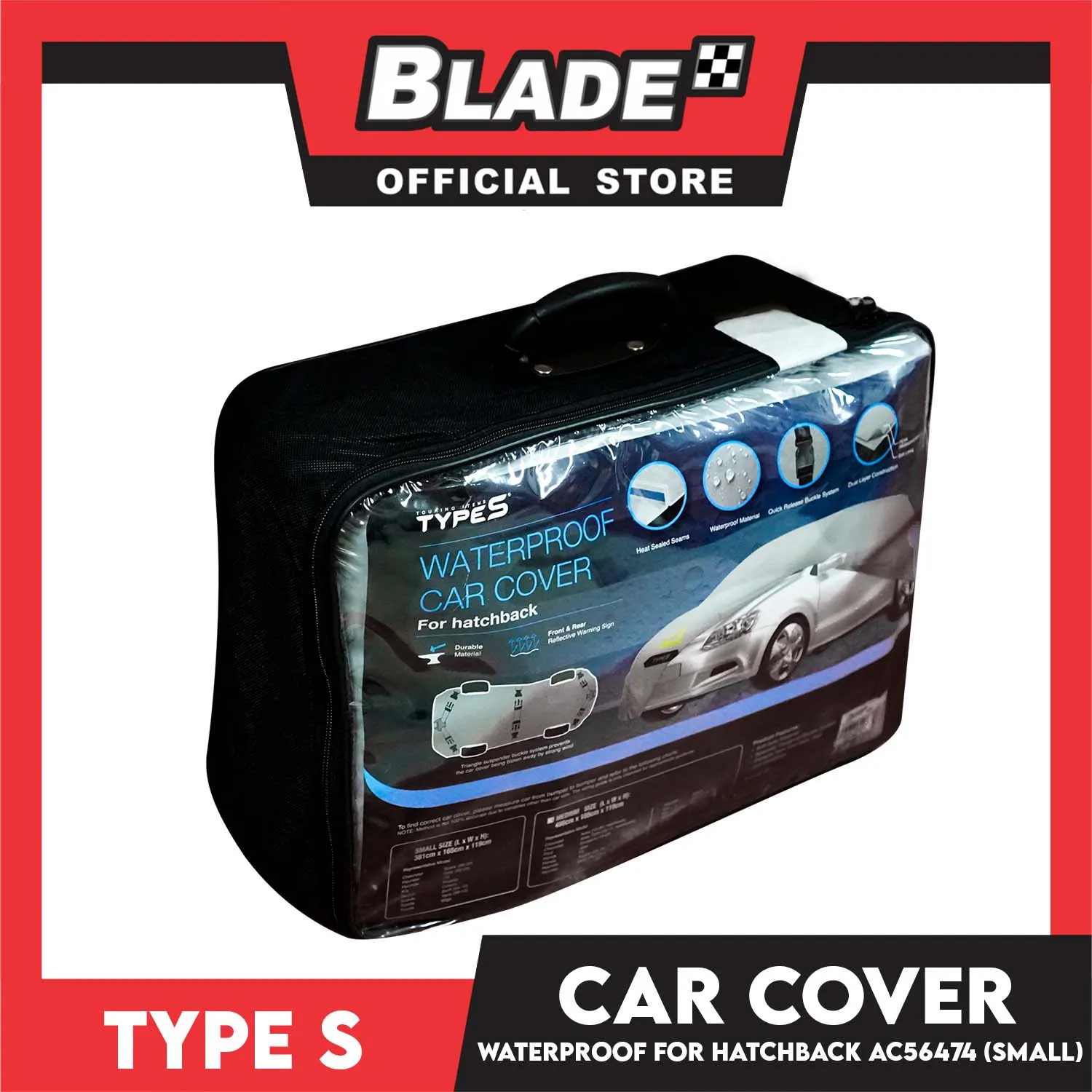 Type S Waterproof Car Cover For Hatchback (Small) AC56474