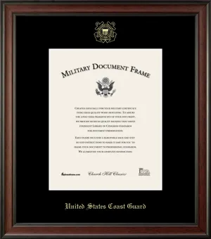 U.S. Coast Guard Embossed Studio Certificate Frame (Vertical)*