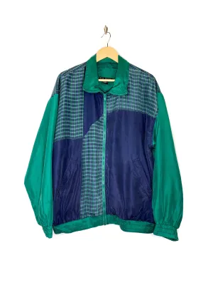 VTG Colorblock Plaid Windbreaker (XL)