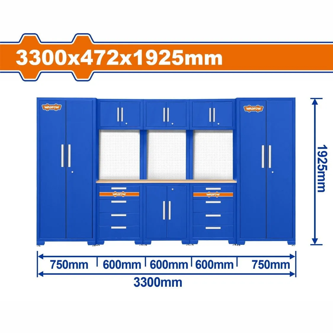 Wadfow Heavy-Duty Modular Garage Cabinet - WCS3A08