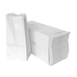 White Paper Bag 500 ct Bundle #12 (7" x 4.5" x 13.7") - Case - 500 Units