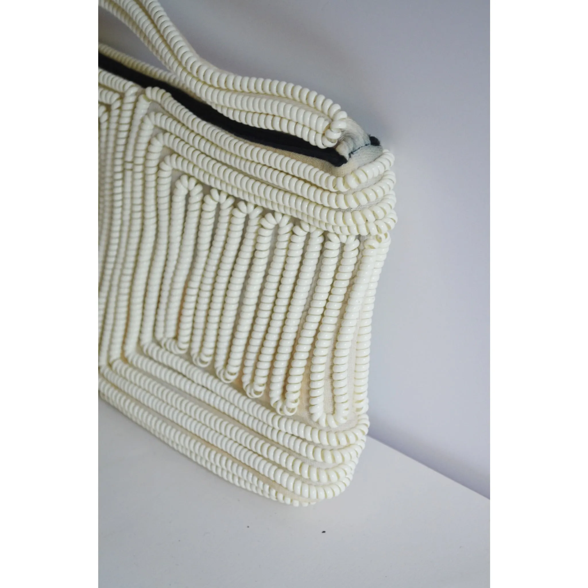 White Phone Cord Purse