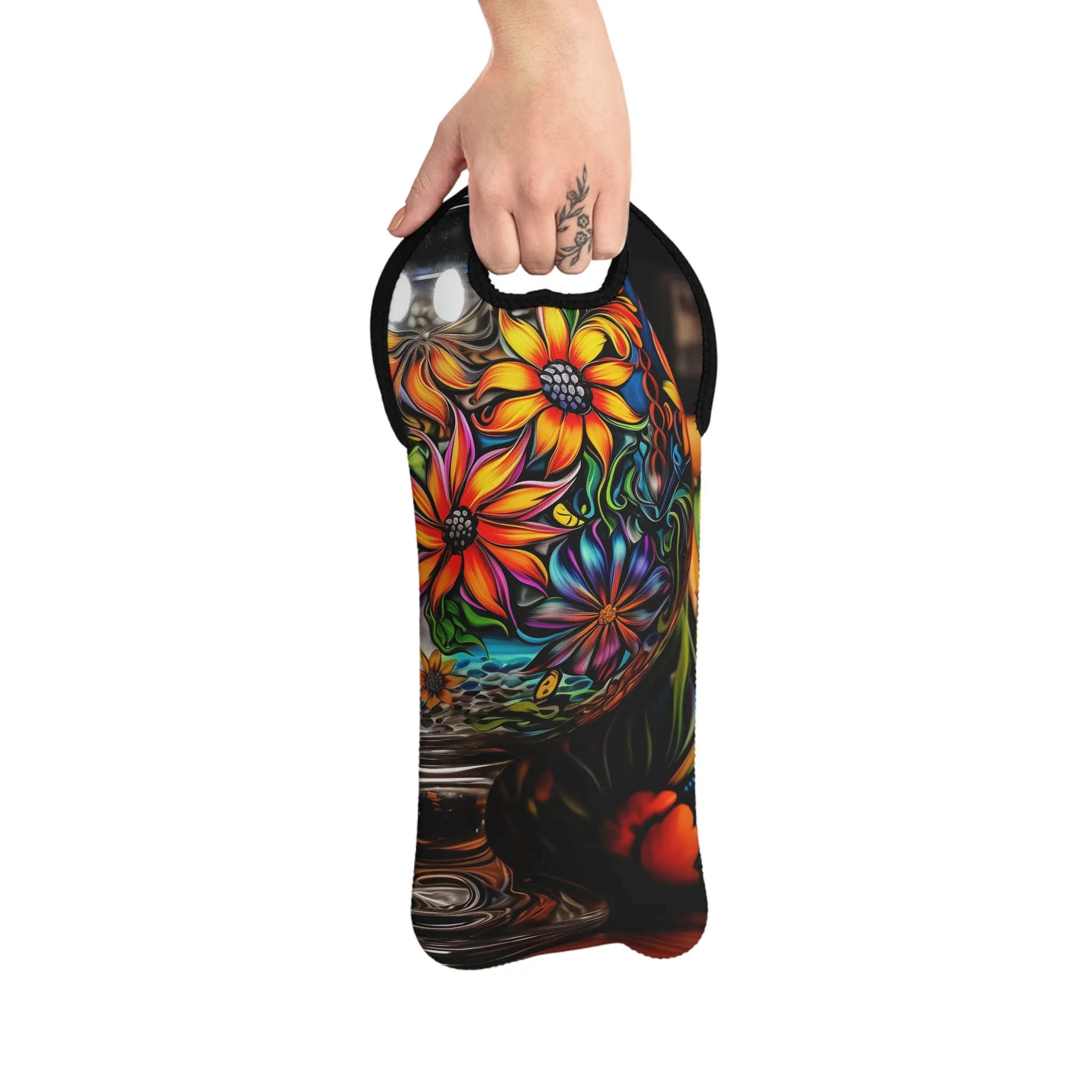 Wine Glass Wine Tote Bag