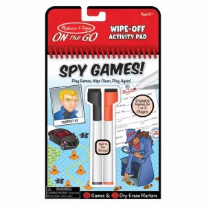 Wipe-Off Activity Pad - Spy Games
