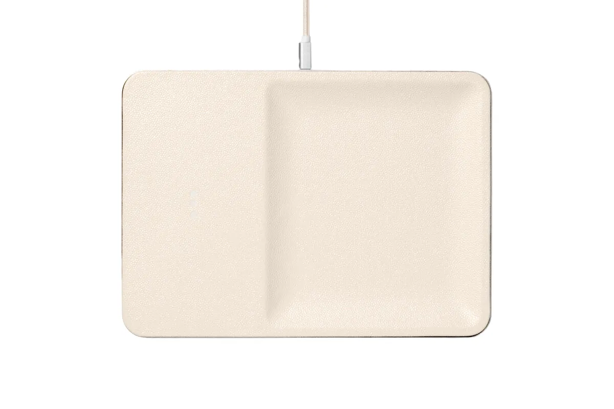 Wireless Charging Tray in Bone