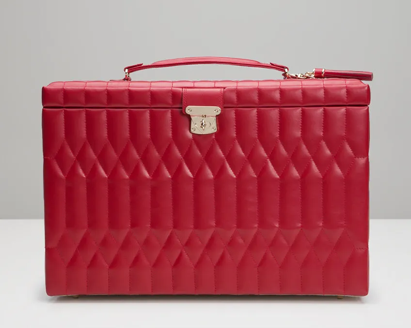 WOLF Caroline Extra Large Jewelry Case - Red
