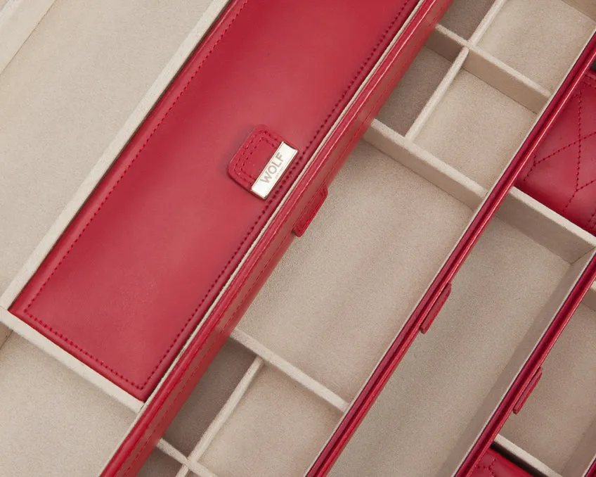 WOLF Caroline Extra Large Jewelry Case - Red
