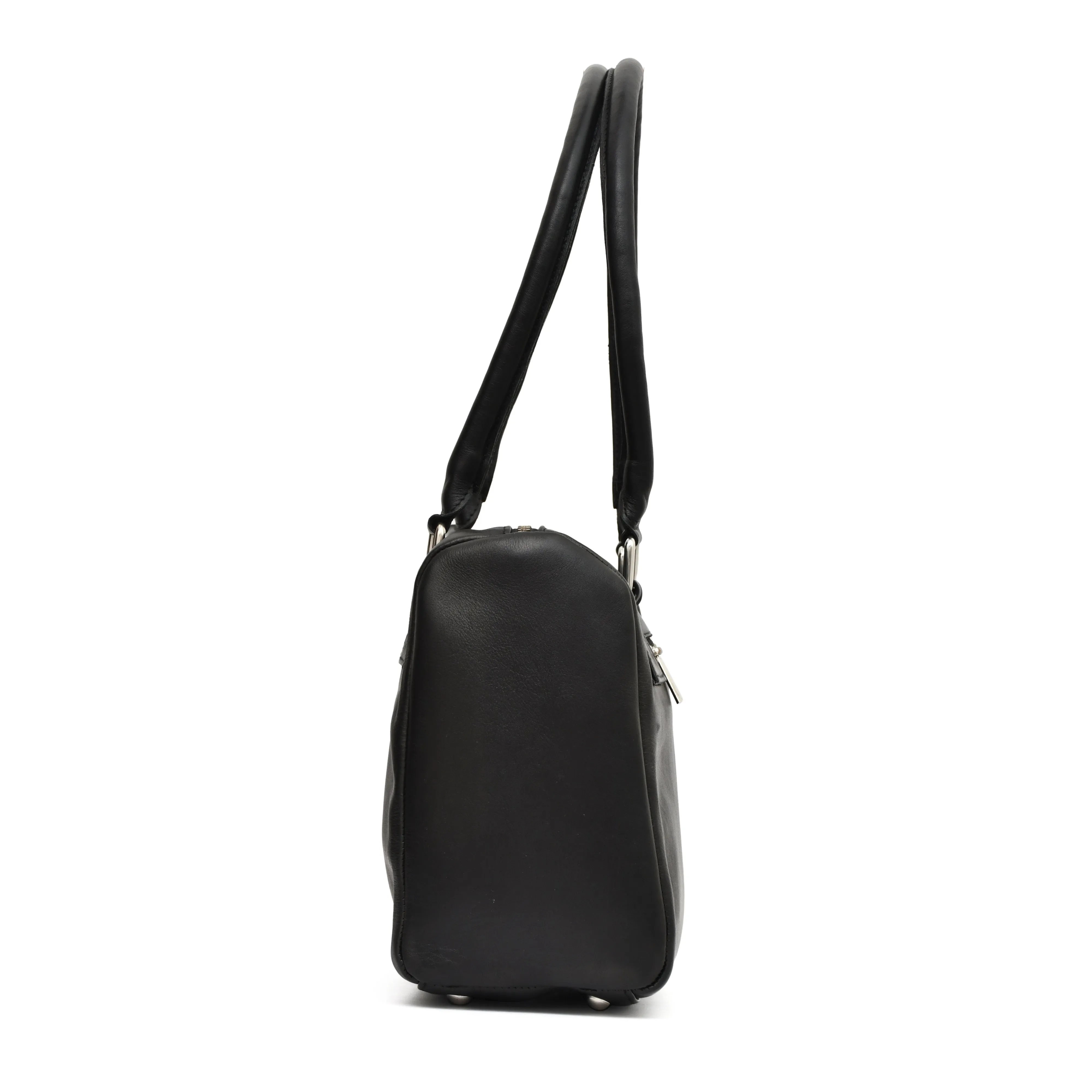 Women Black Medium-Size Leather Bag Style Code 3002Black