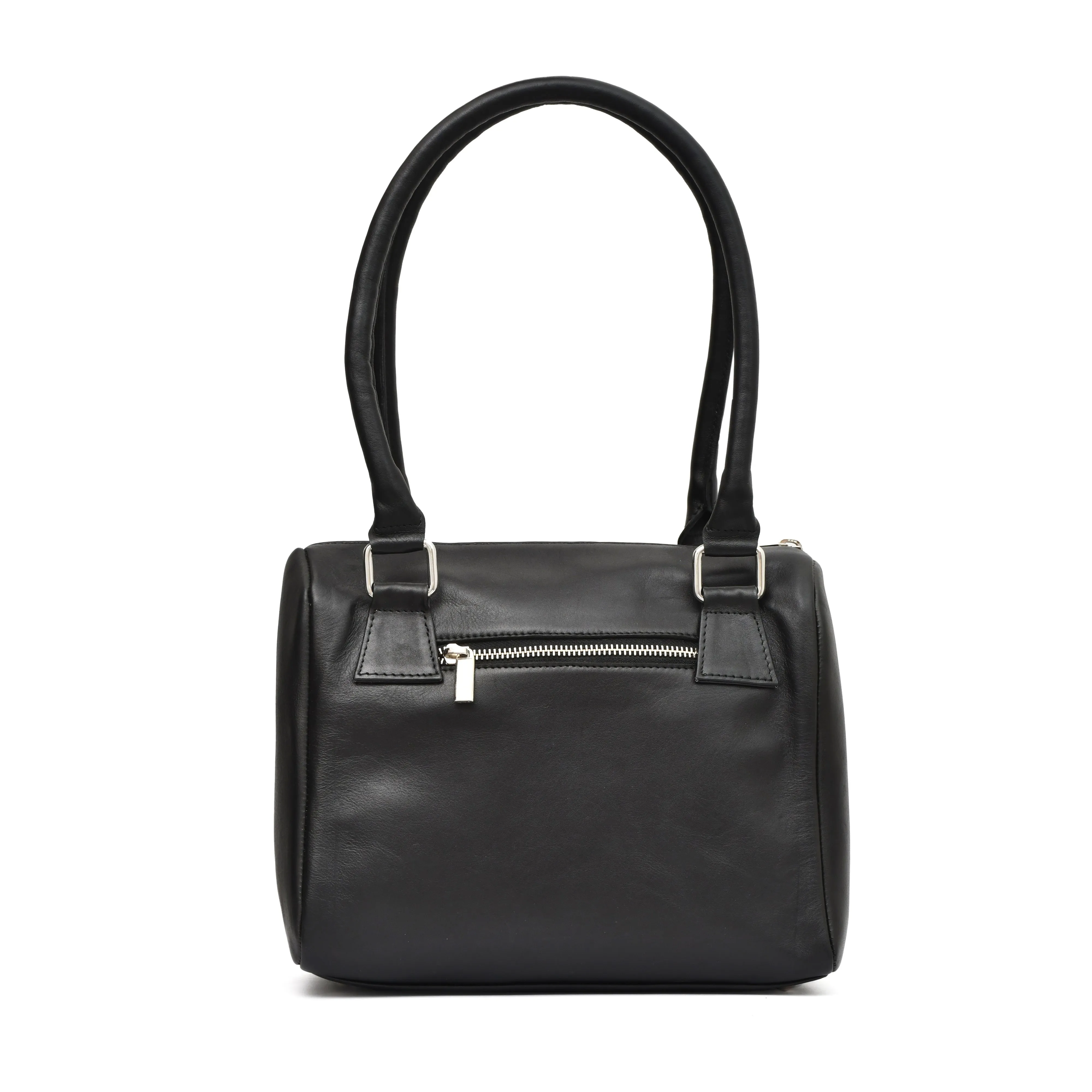 Women Black Medium-Size Leather Bag Style Code 3002Black