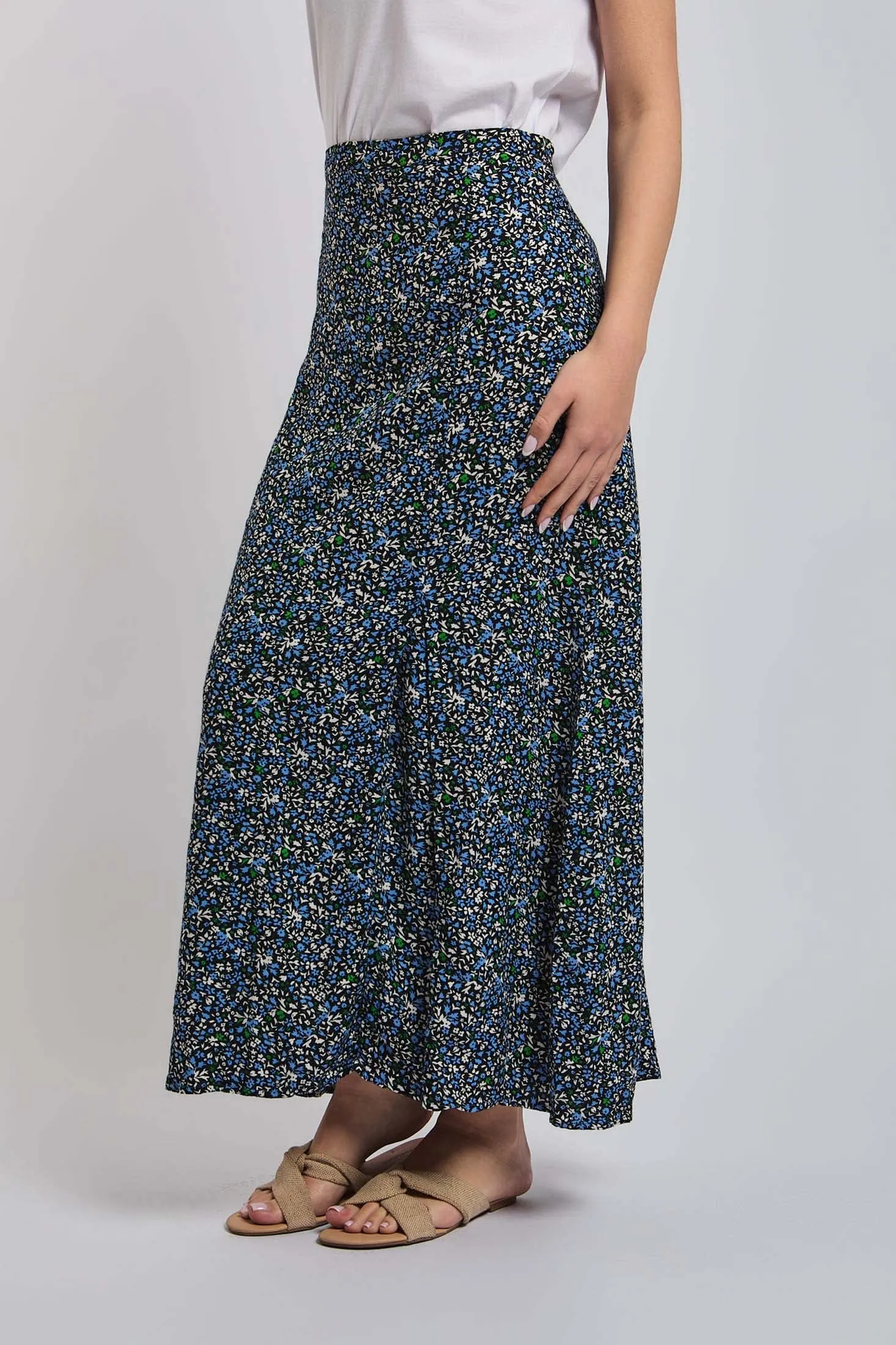 Women Skirt With Slit Multicolor