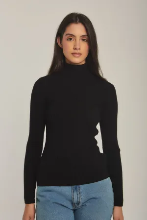 Women Sweat Shirt Crew Neck Regular Black