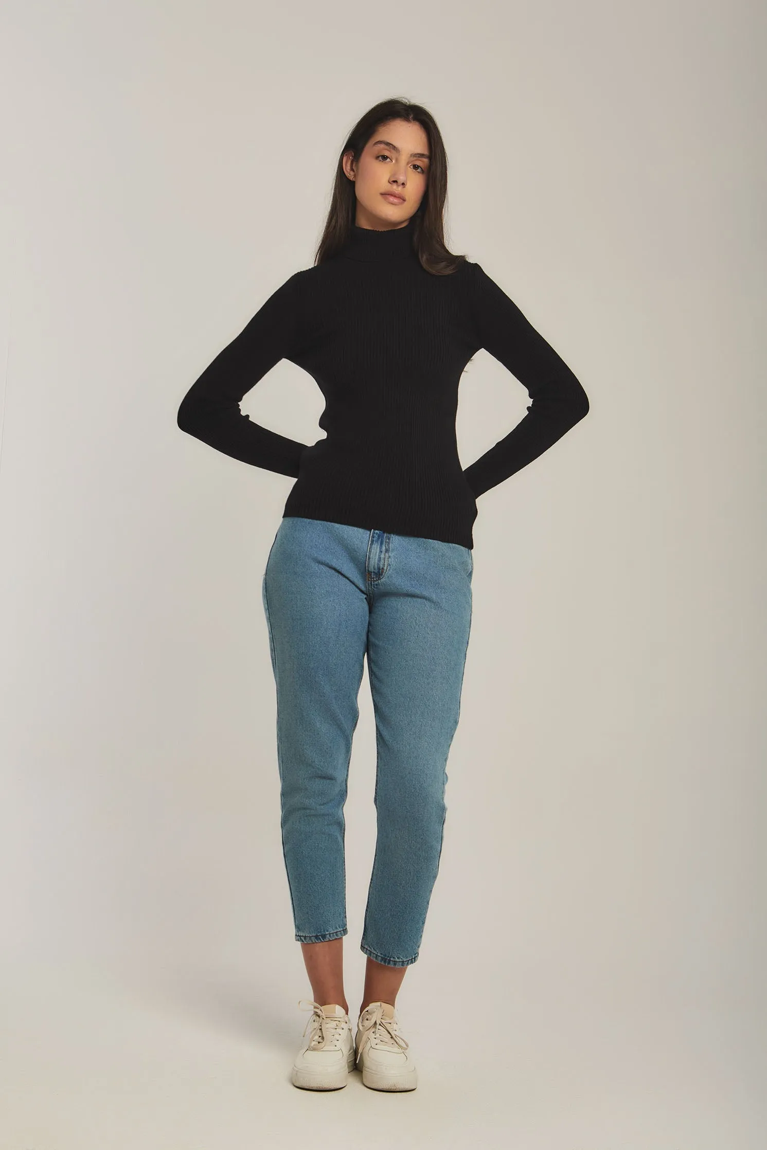 Women Sweat Shirt Crew Neck Regular Black
