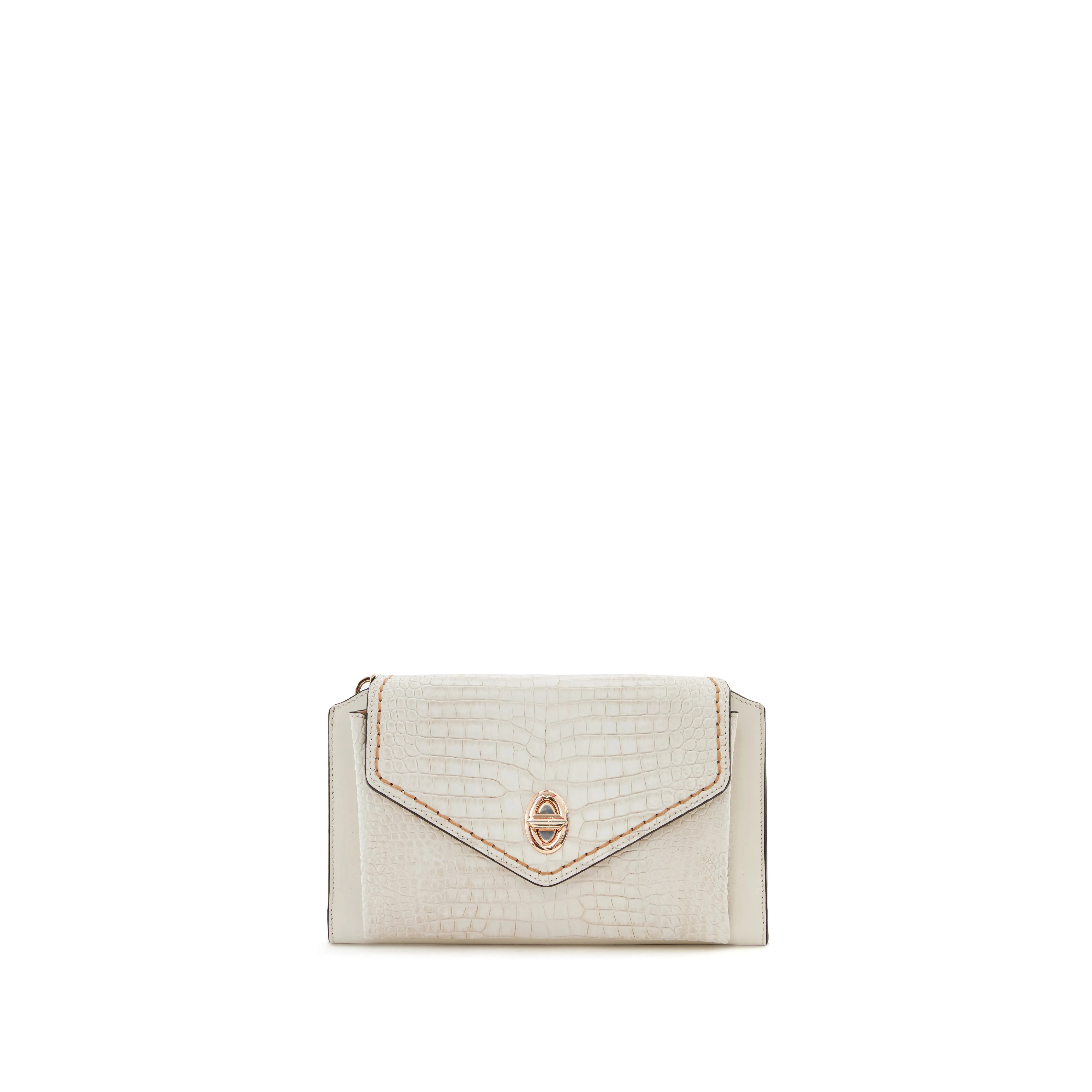 Women's Calf Leather Crocodile Embossed Handmade Crossbody Bag