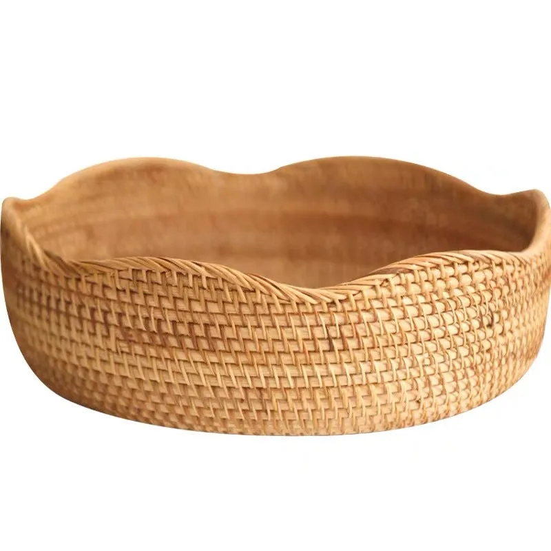 Woven Rattan Holds Fruit Baskets, Candies, Snacks And Snack Plates
