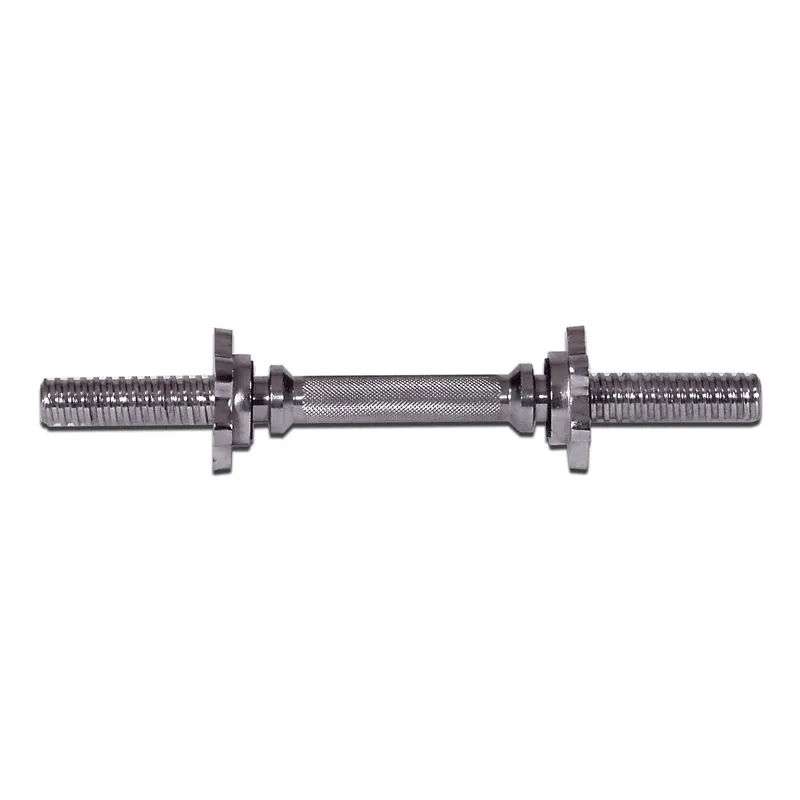 York Barbell | 14" Solid Steel Spin Lock Dumbbell Handle With Collars