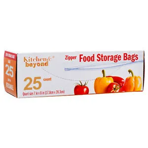 Zipper Bag Quart 25 ct qrt - Case - 24 Units